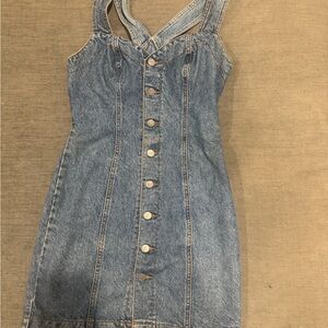 Vintage Bongo Denim Button-Front Dress Size Small 5 Vintage Y2K 90’s